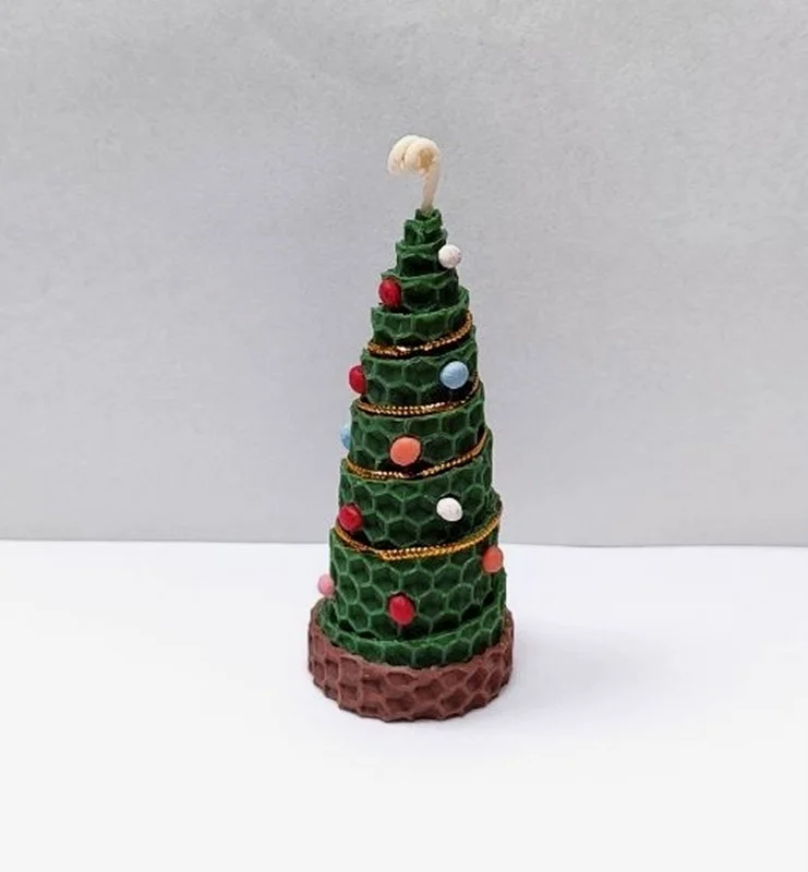 شمع طرح کاج رولی ( ویژه کریسمس)