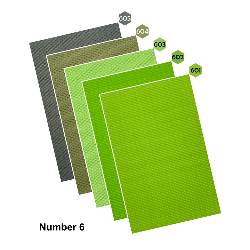 ورق موم عسل کاتالوگ شماره 6 ( خانواده رنگ های سبز )