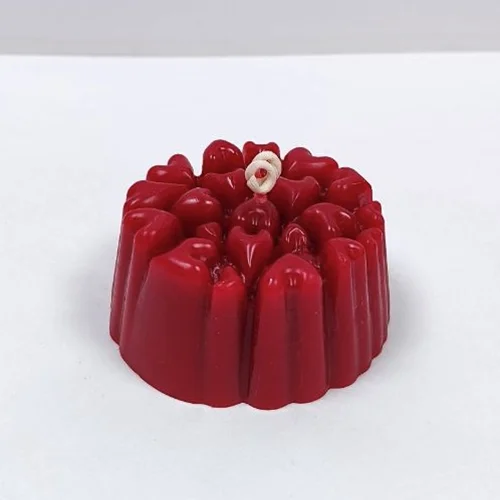 شمع ژله ای قلبی مدل قالبی